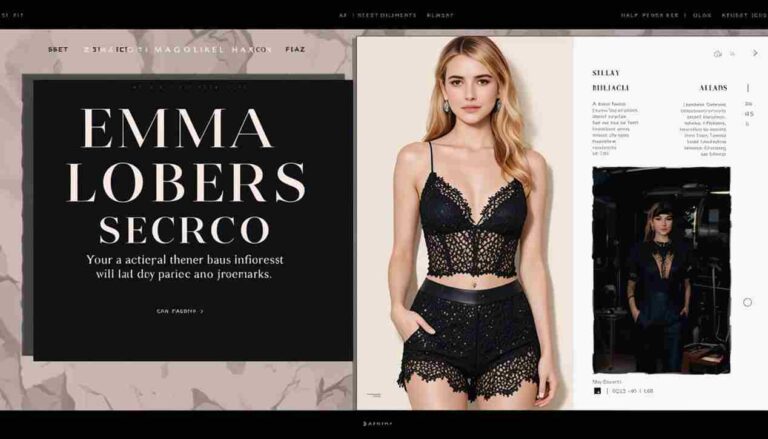 Emma Roberts inspiring the 2026 lingerie-as-outerwear trend with silky lace shorts